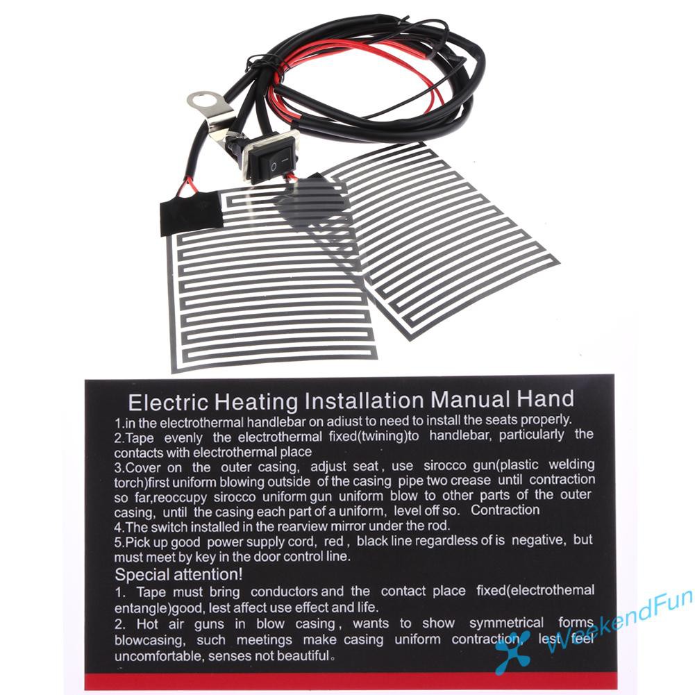 Tấm sưởi ấm dán tay lái xe máy 12V chất lượng cao