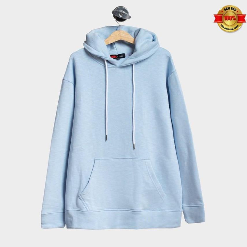 Áo hoodie form rộng trơn dài tay TTGAPO - 9045, có nón liền, túi trước
