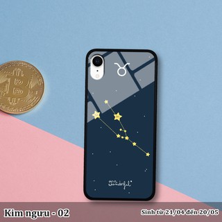 Ốp lưng kính 3D iPhone XR cung hoàng đạo