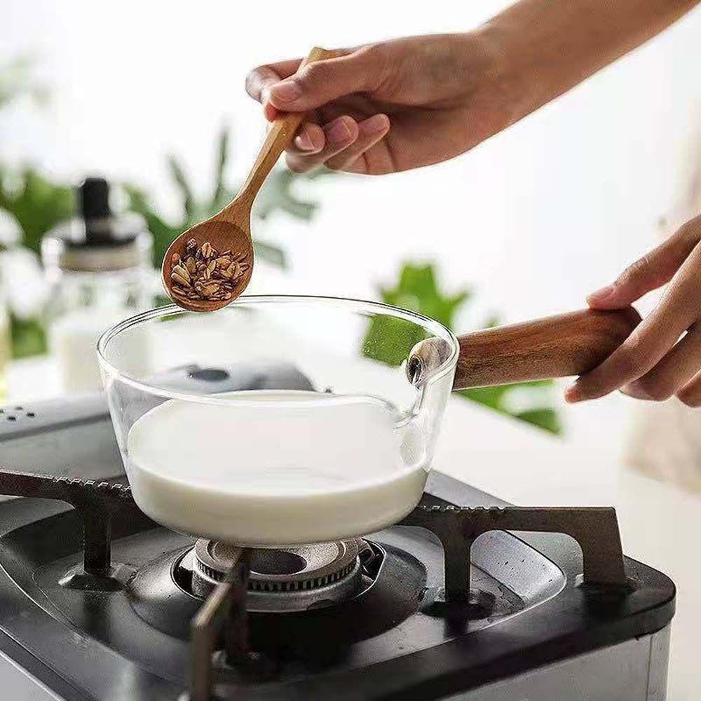Nồi thủy tinh trong suốt nấu cháo / sữa / cháo thiết kế tiện dụng cho gia đình