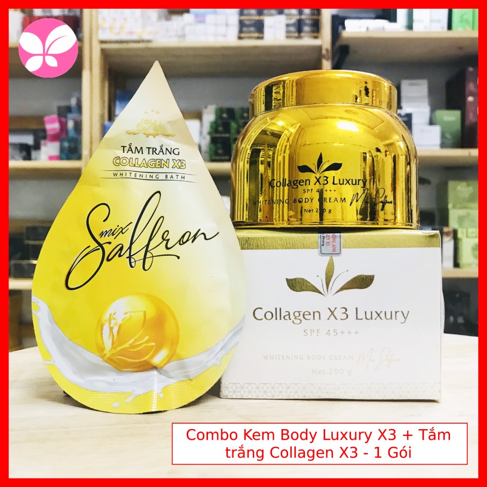 Combo Kem Body Collagen X3 Luxury Đông Anh + 1 Gói tắm trắng Collagen X3 Chính hãng | BigBuy360 - bigbuy360.vn