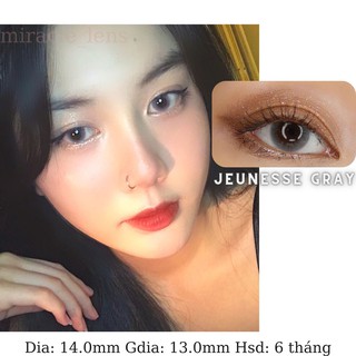 Kính áp tròng Hàn Quốc lens mắt xám xanh - Lens cận thời trang - lens xám 6 tháng