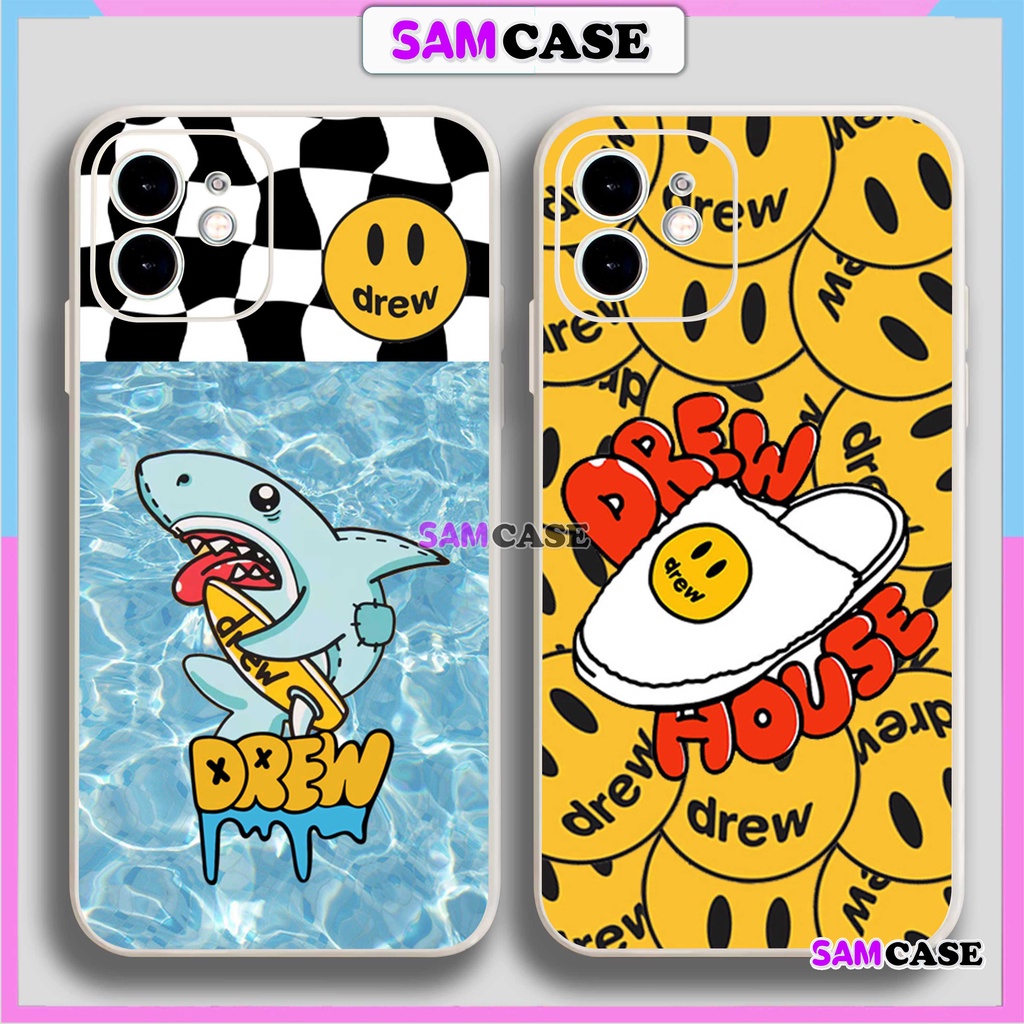 Ốp lưng iPhone 6/6s/7/8/X/XS/11/12/13/14 Pro Plus Max viền vuông chống sốc bảo vệ camera silicon mềm Họa tiết Drew9-1