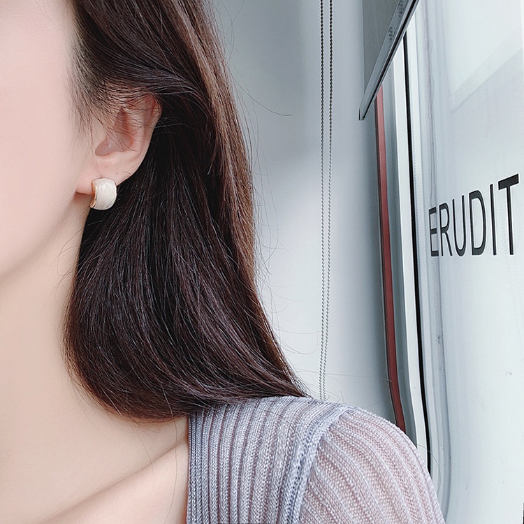 Khuyên tai kẹp không bấm lỗ chốt cố định K098 bằng hợp kim mạ vàng hình chữ C dáng ngắn Leous Accessories