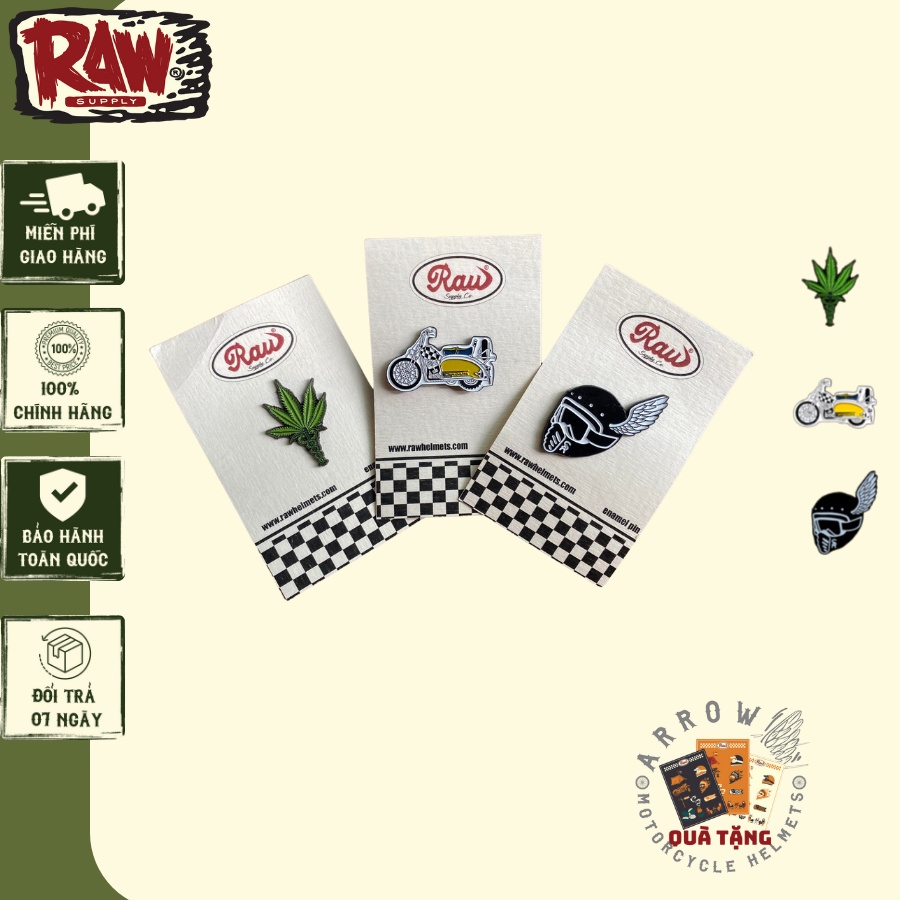 Phụ kiện huy hiệu Raw pin cài Arrow