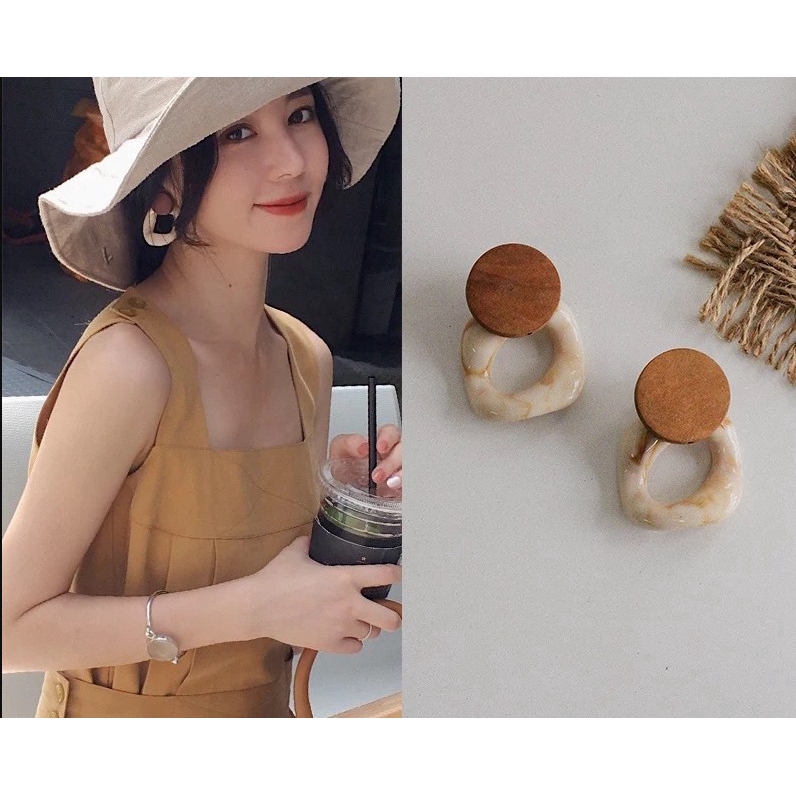 Khuyên Tai Chuỗi Tròn Đơn Giản Cổ Điển Cho Nữ