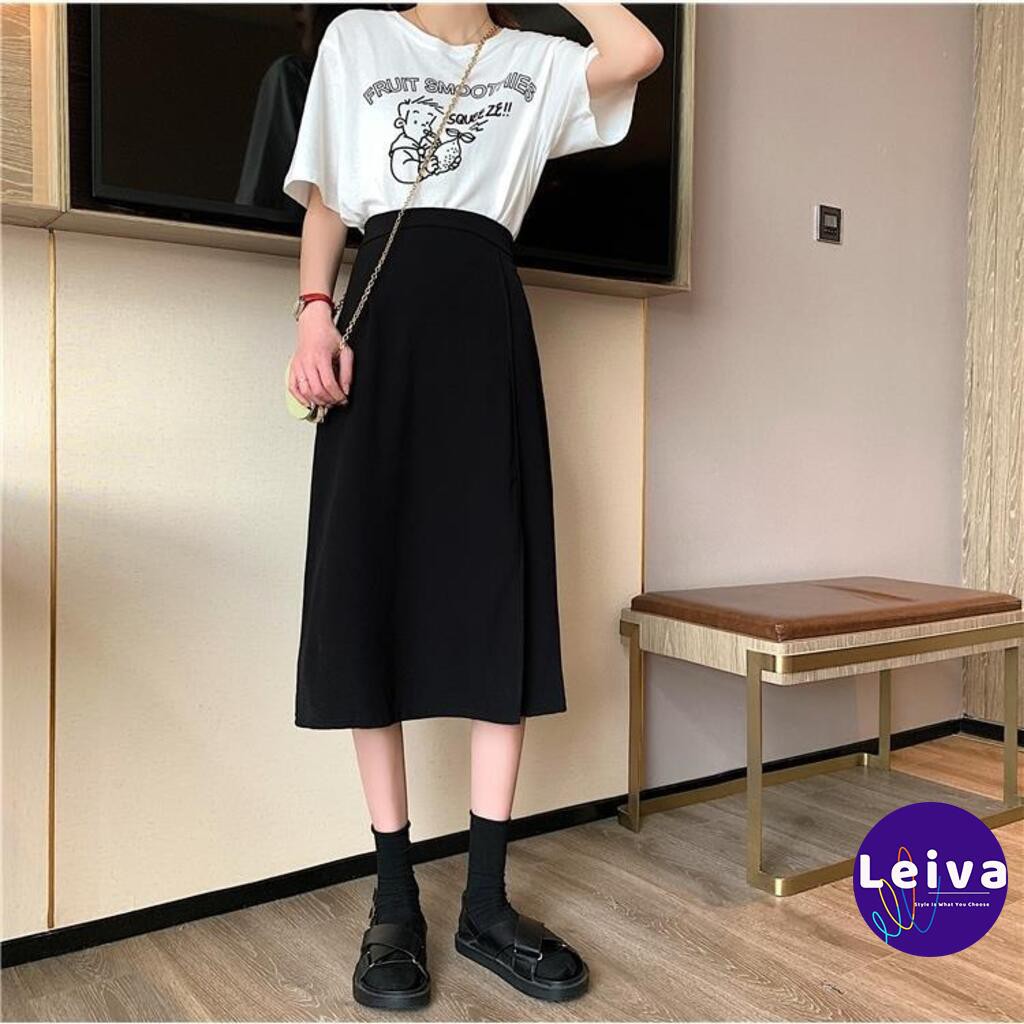Chân váy dài chữ a công sở Ulzzang hàn quốc, Chân váy công sở nữ chữ a dài vintage xẻ tà suông lưng cao phong cách midi | BigBuy360 - bigbuy360.vn