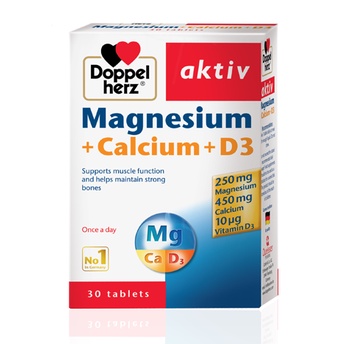 NHẬP KHẨU ĐỨC Viên uống bổ sung canxi cho bà bầu, người lớn Doppelherz Magnesium Calcium D3 30 Viên