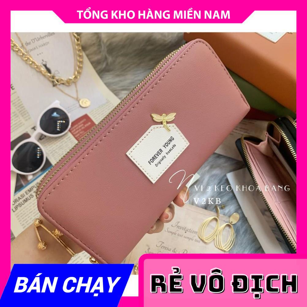 VÍ 2 KÉO LOGO CHUỒN CHUỒN XINH XẮN V1KB - 159 ⚡FREESHIP⚡100% ẢNH THẬT⚡ CHUYÊN SỈ - GIÁ TỐT  MY