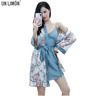 Đồ Ngủ Pijama UNLIMON Cổ Chữ V Quyến Rũ Thời Trang Cho Nữ