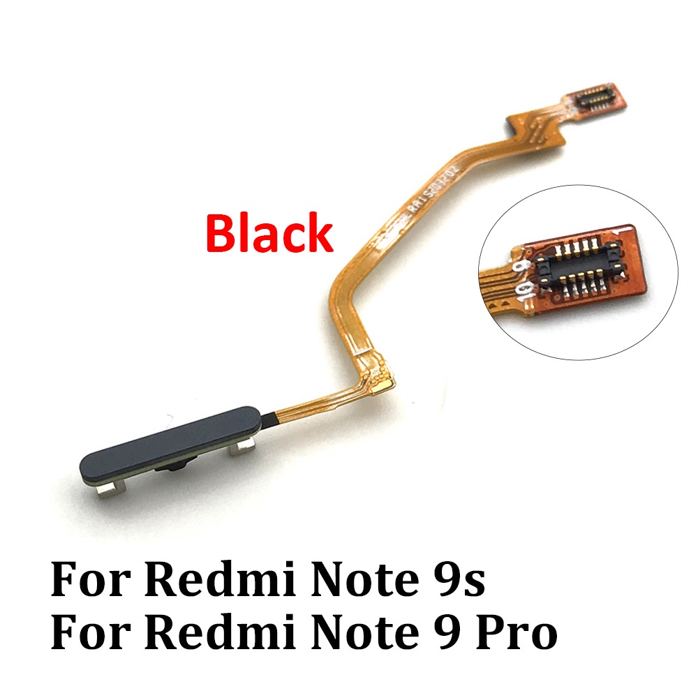 Dây cáp cảm biến vân tay cho Xiaomi Redmi Note 9 10 Pro 9s Poco X3 Pro M3 Nút Trang chủ Dấu vân tay Menu Quay lại Phím cảm biến Cáp cảm biến