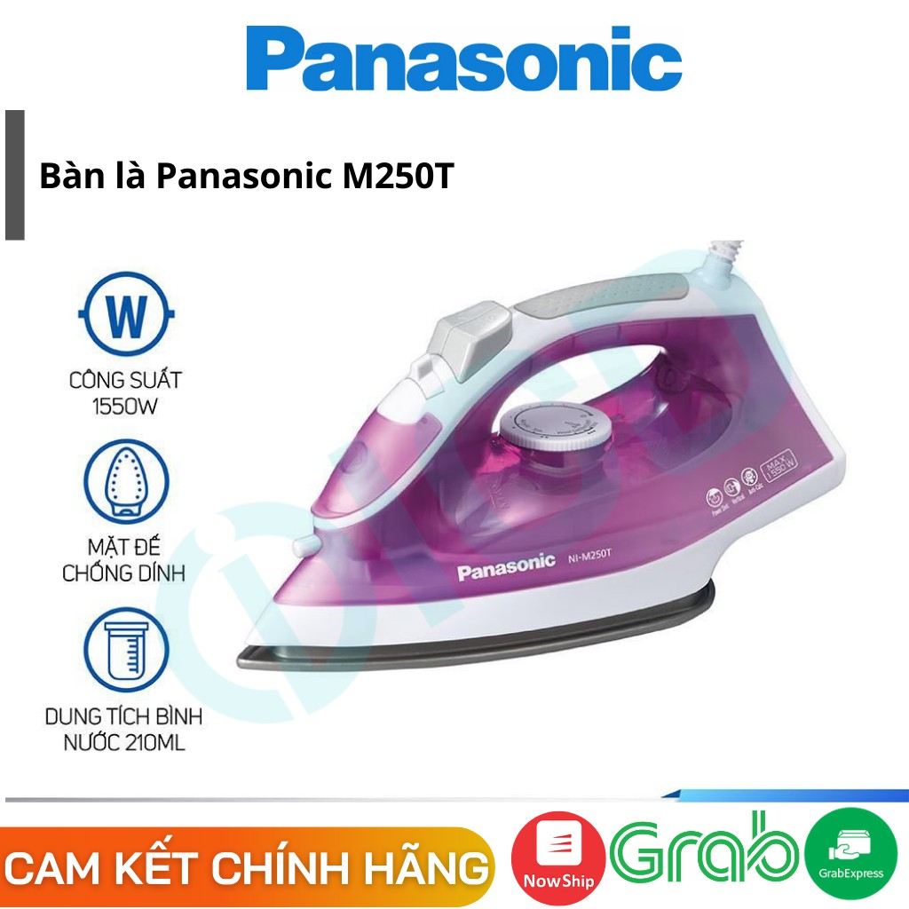 Bàn là hơi nước M250 Panasonic, công suất 1550W, hàng nhập khẩu, BẢO HÀNH 12 THÁNG