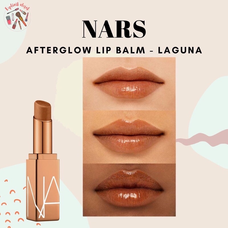 Son dưỡng  Nars Afterglow Lip Balm Laguna Shimmering Bronze With Gold Shimmer