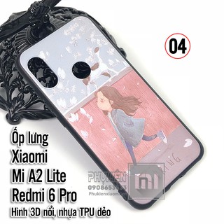 Ốp lưng Xiaomi Mi A2 Lite / Redmi 6 Pro hình 3D Nhựa TPU dẻo - Số 4