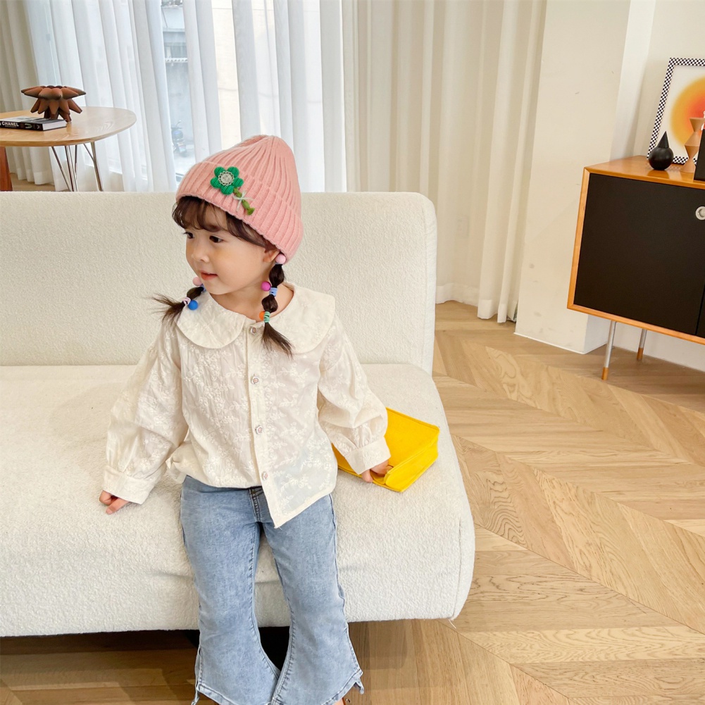 Mũ Len Dày Dặn Màu Sắc Ngọt Ngào Dễ Thương Cho Bé Gái