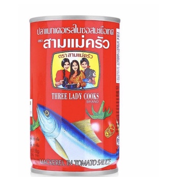 Date mới nhất 2024 - CÁ MÒI SỐT CÀ 3 CÔ GÁI 155g (cá hộp Thái lan) (Loại1 nên cá sẽ rất to và thơm)