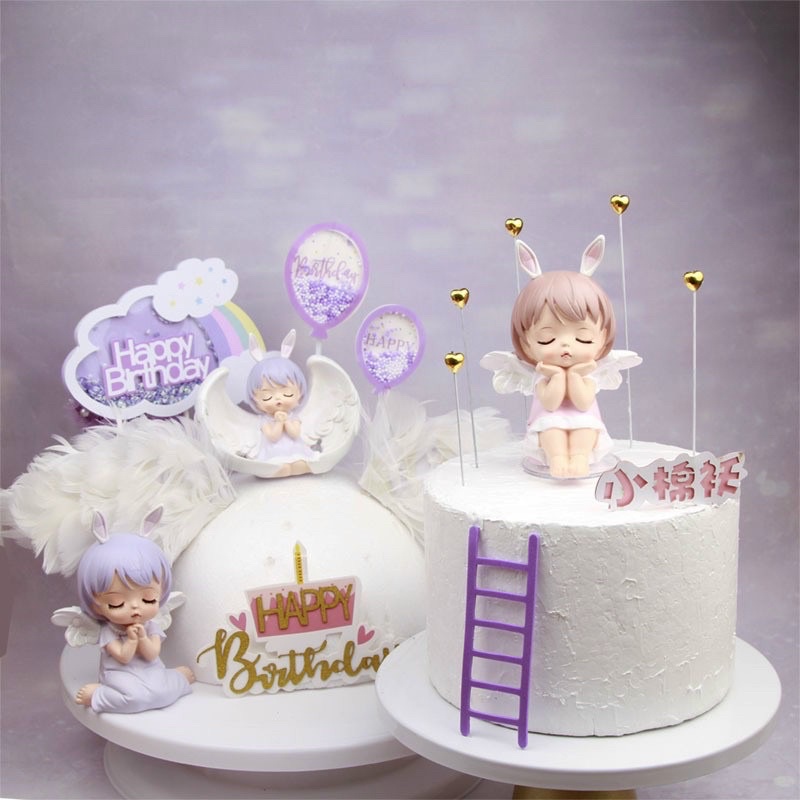 Combo 3 Set que cắm tim sao nhí trang trí bánh kem