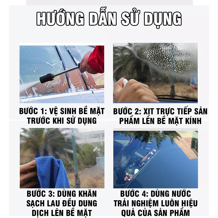 Combo 2 chai xịt phủ nano chống nước kính lái, gương chiếu hậu CarPro M-7782 dung tích 100ml