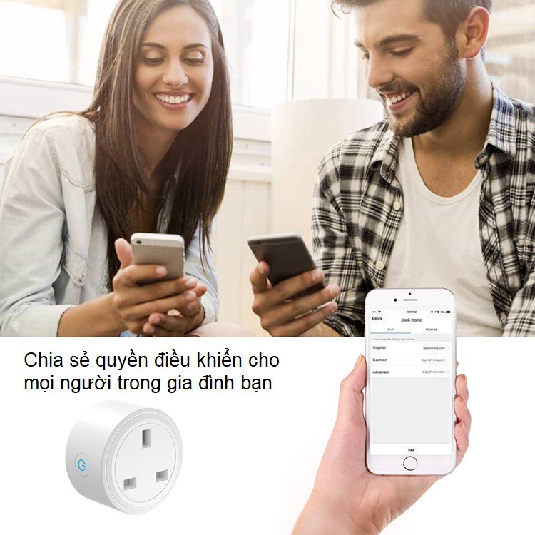 Ổ cắm điện điều khiển từ xa qua wifi BSD29 ( Bật tắt, hẹn giờ điện ở nhà dù bạn ở bất kì đâu )