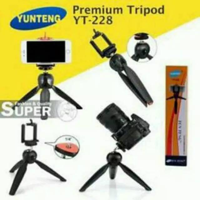 Chân Máy Ảnh Tripod Yunteng Yt228 + Giá Đỡ Chữ U Yt 228 Dslr