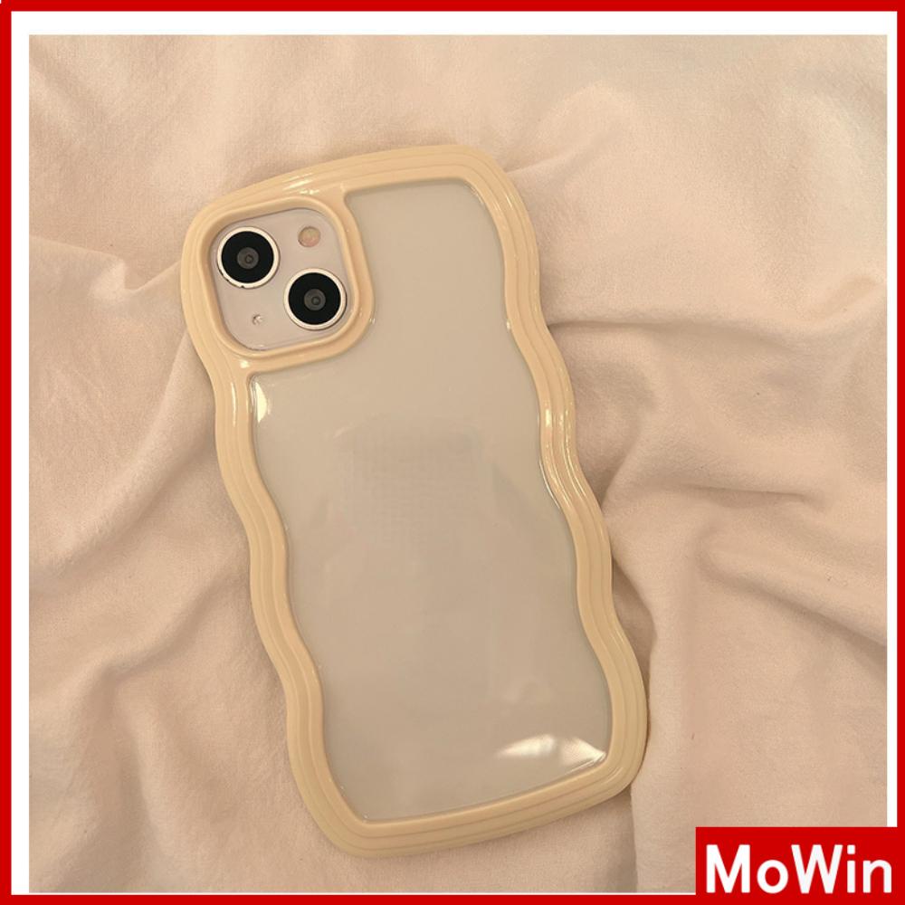 Ốp điện thoại silicone dẻo trong suốt viền gợn sóng màu sắc kẹo ngọt thích hợp cho iPhone 11 13 Pro Max 12 Pro Max XR