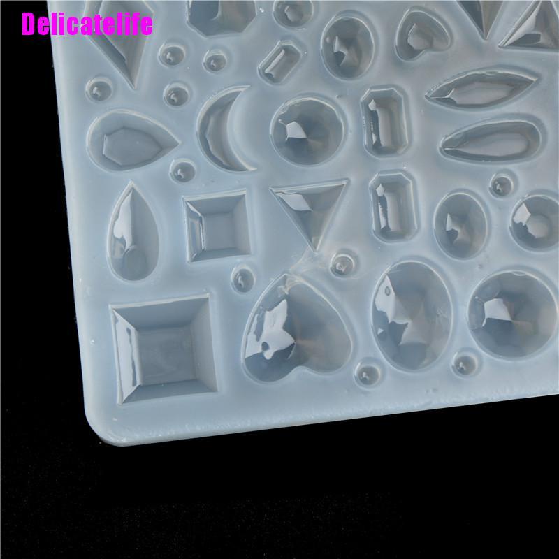 Khuôn Silicone Làm Trang Sức Hình Bán Nguyệt / Trái Tim / Bầu Dục / Giọt Nước