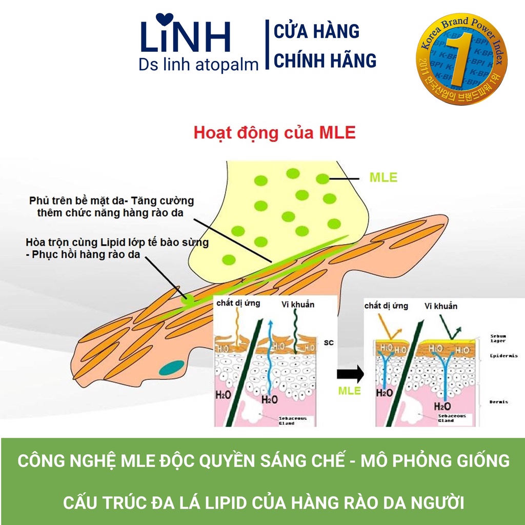 Kem ATOPALM 100ml - Giảm chàm sữa, Phục hồi hàng rào da, Dưỡng Da cho bé - Nhập Khẩu Nguyên Hộp Chính Hãng