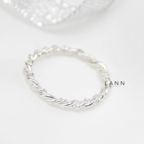 Nhẫn xoắn 3 chặt BẠC S925 LANN R018