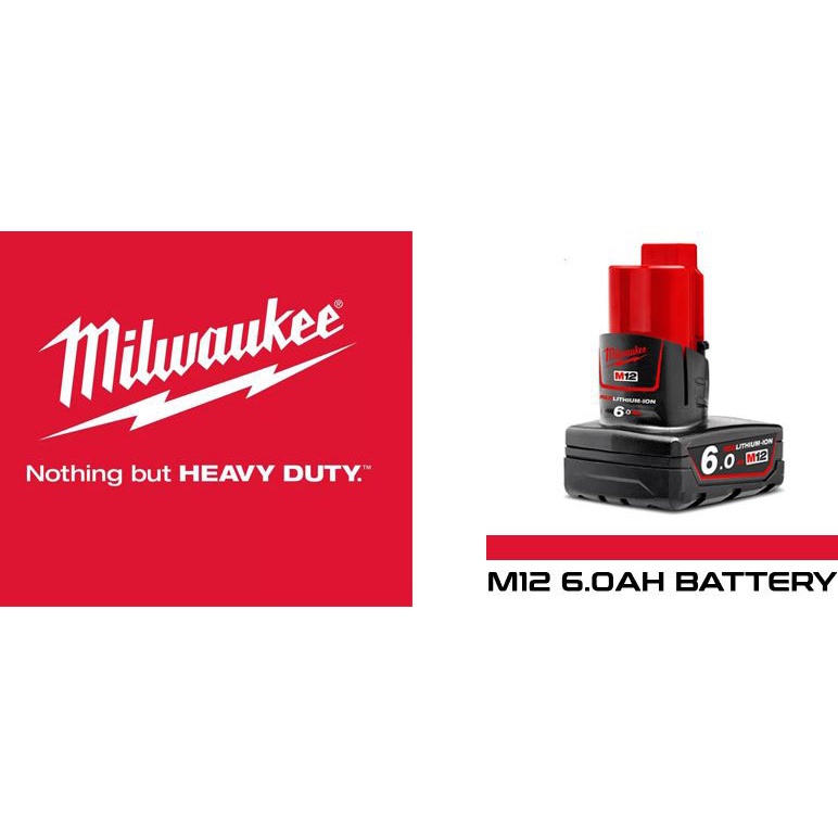 Pin Milwaukee 12V-6.0Ah M12B6 chính hãng