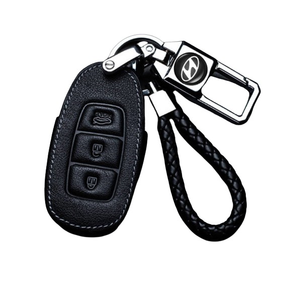 Bao da chìa khóa ô tô Hyundai ốp bảo vệ chìa bền đẹp và chắc chắn cho các loại smartkey Hyundai Accent, Santafe, Kona