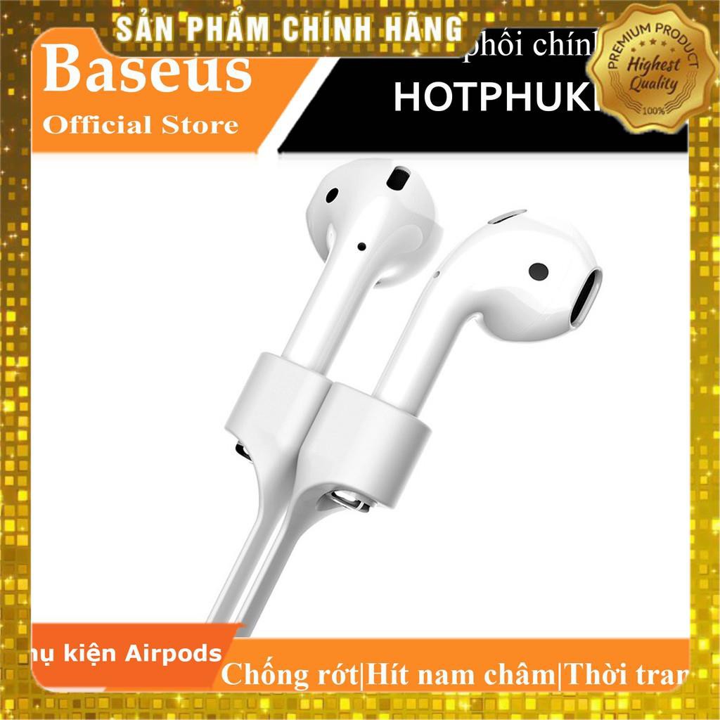 Dây cáp nối chống mất tai nghe bluetooth Earpods / Airpods Apple chính hãng Baseus có nút hít nam châm chống rớt