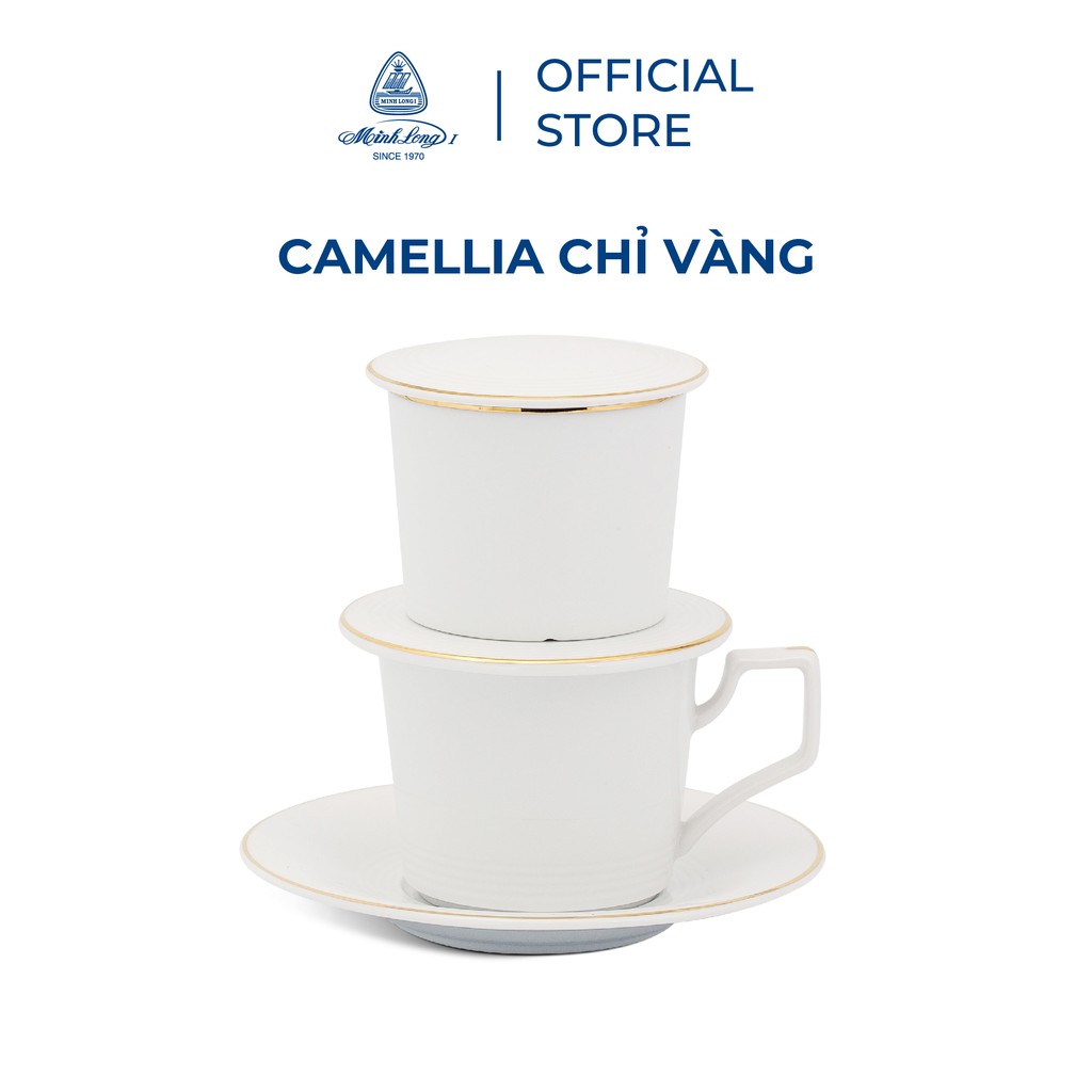 Bộ phin cà phê Minh Long - Camellia - Chỉ Vàng