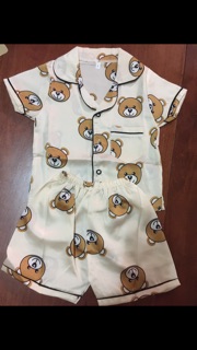 Pijama đùi thô lụa cho bé