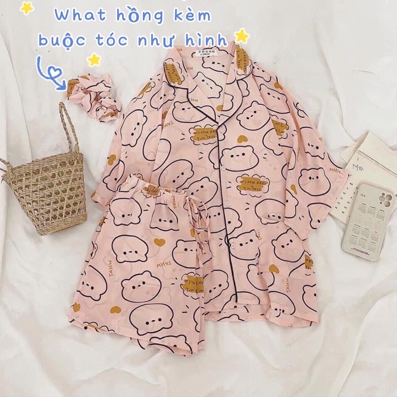 PIJAMA GẤU what cute 🦋 Bộ ngủ Nữ Mặc Nhà/ Đồ Ngủ Gấu 🦋