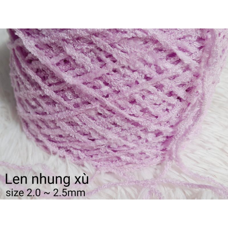 100gr Len xù mềm mịn như bông,  nhiều màu, nhiều loại