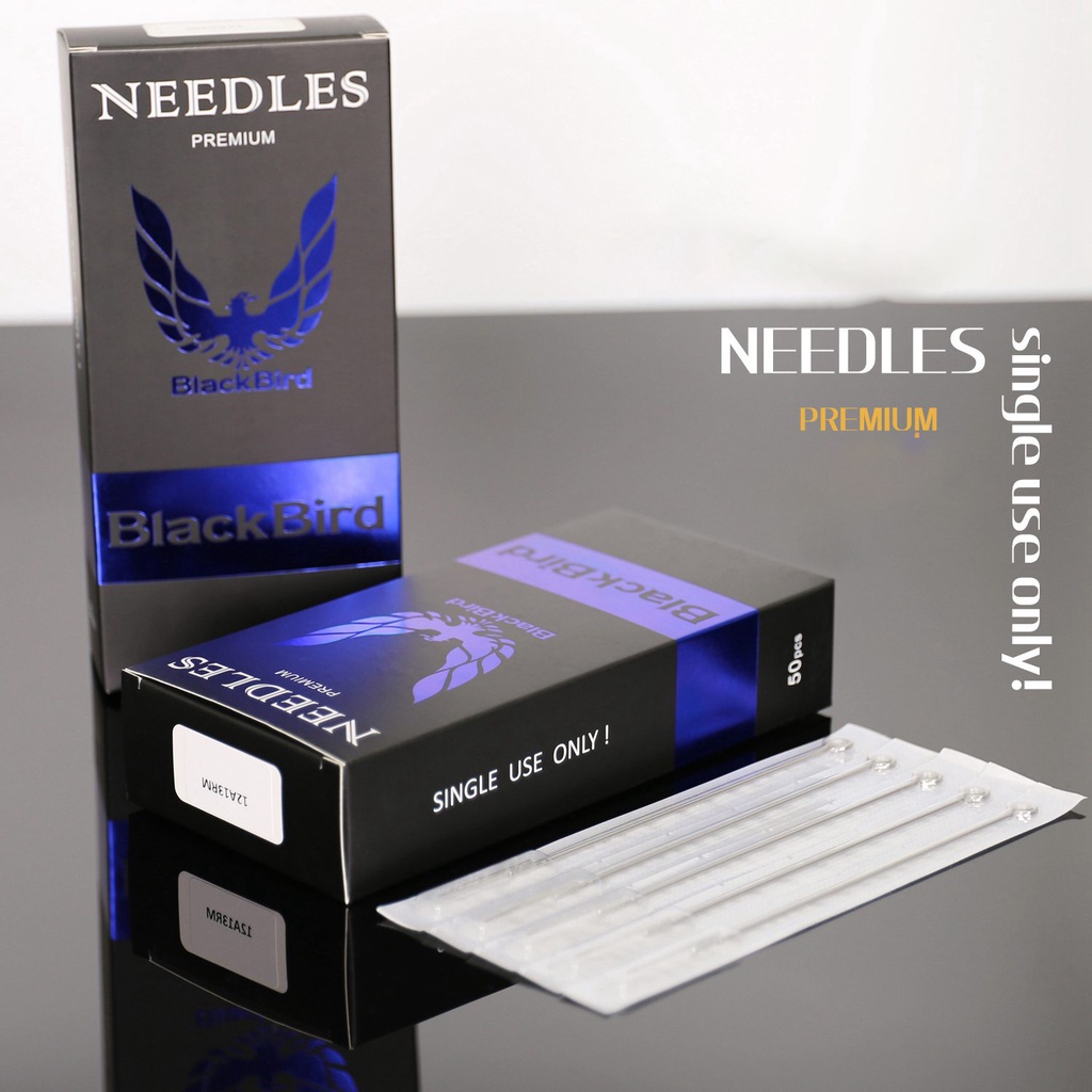 Hộp 50 Kim Xăm Thép Không Gỉ 316 Màu Đen Dành Cho Chim