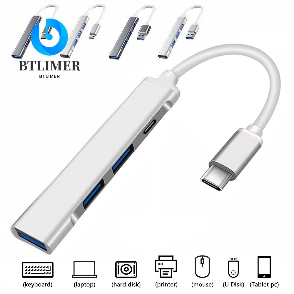 BTLIMER Bộ Chia 4 Cổng USB 3.0 Type C Tốc Độ Cao Cho Laptop PC