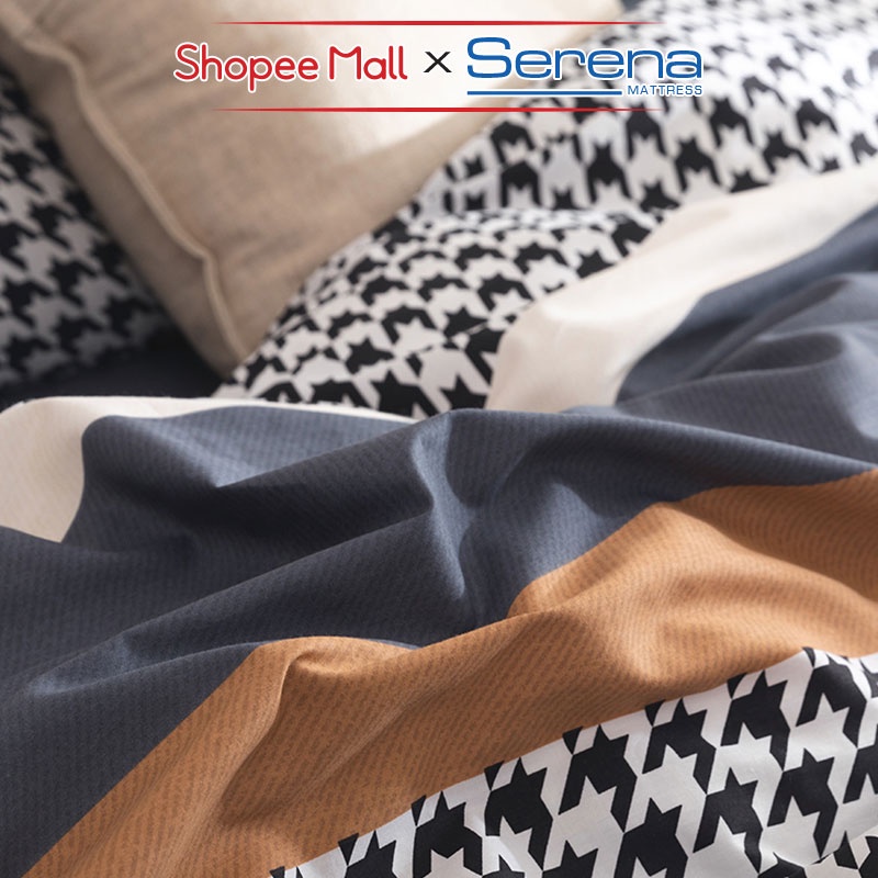 Bộ Chăn Ga Gối Nệm 5 Món SERENA MATTRESS CTLV11 Chất Liệu Cotton Living