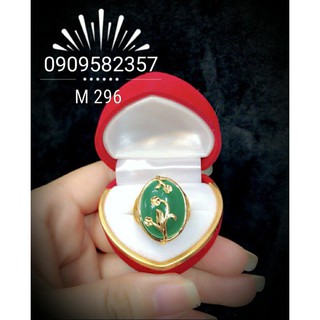 Nhẫn cẩm thạch xanh