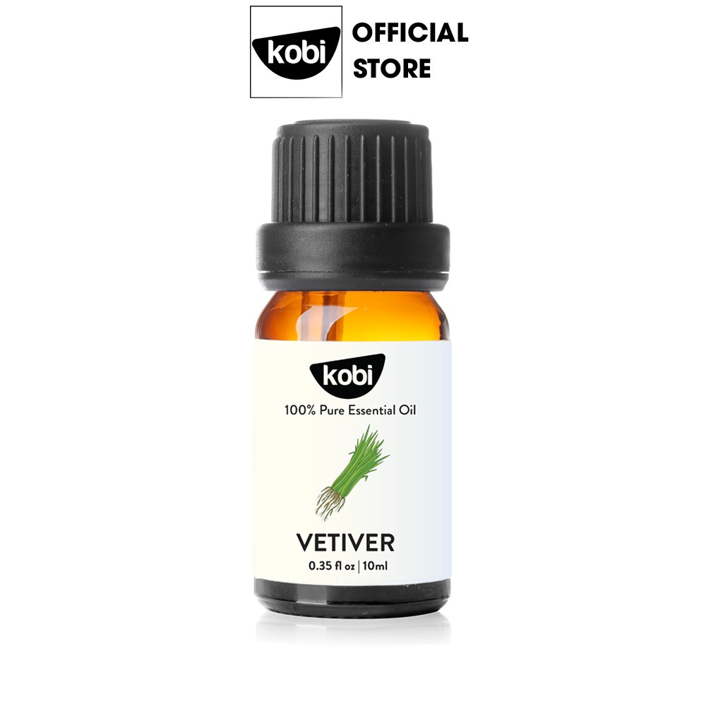 Tinh dầu Hương Lau Kobi Vetiver essential oil giúp giảm lo âu, phiền muộn, tăng cường miễn dịch - 10ml