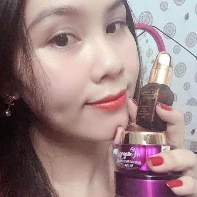 Bộ sản phẩm N - COLLAGEN Kem Face Tím Whitening + Serum dưỡng da cao cấp Chính hãng