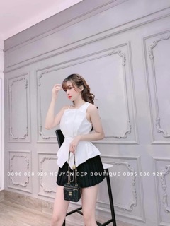 Áo lệch vai peplum siêu yêy