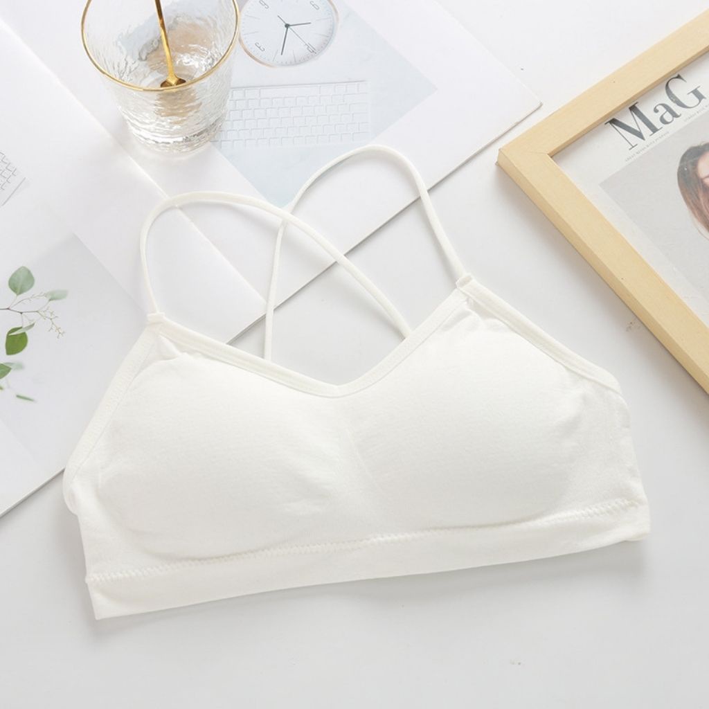 Áo bra nữ 2 dây đan chéo hở lưng, áo lót nữ đệm mút mỏng không gọng quyến rủ B5507