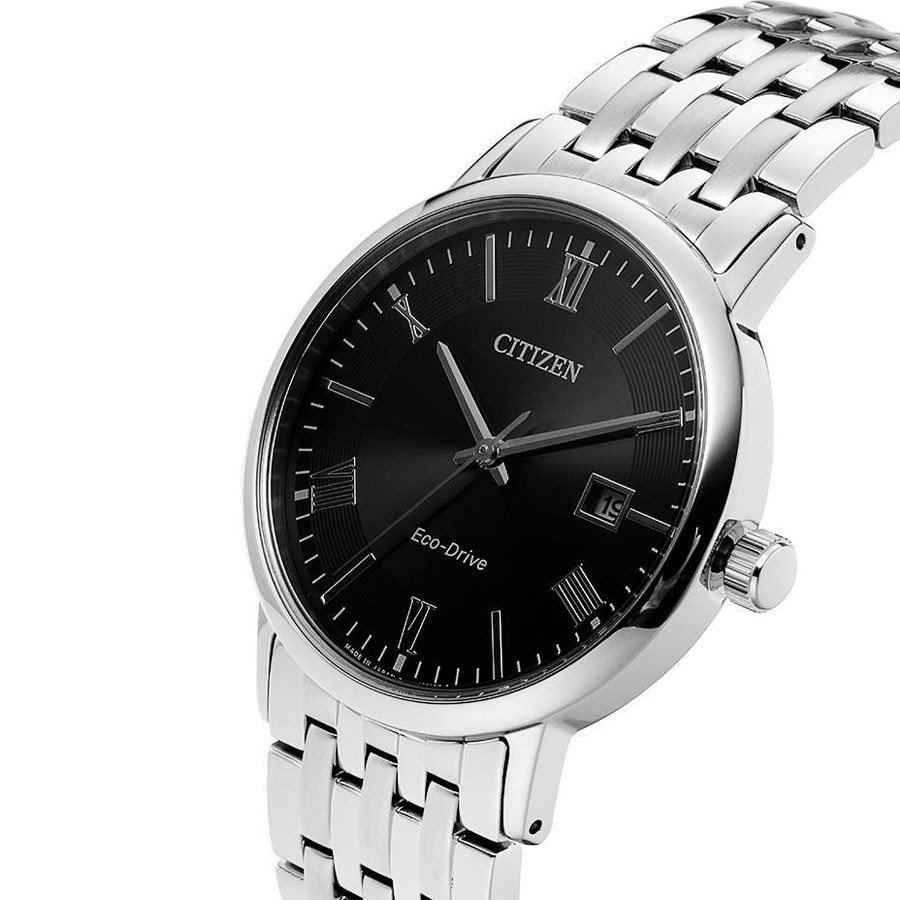 Đồng Hồ Nam Citizen Dây Thép Không Gỉ BM6770-51E - Mặt Đen