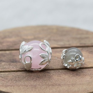 Charm bọc hạt hình lá - Charm Bạc 925