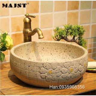 Chậu rửa lavabo gốm sứ nghệ thuật , chậu nghệ thuật cho tiệm nails,spa.