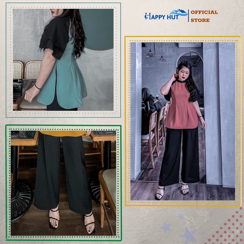 Đồ lam đi chùa bigsize cho nữ bộ quần áo form rộng sang trọng và trang nhã cho nàng từ  đi lễ HAPPY HUT B01