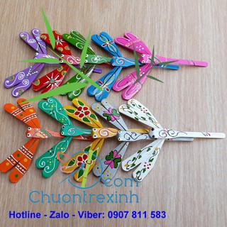 Chuồn tre Set 10 pcs Painted Bamboo Dragonfly 2.7”