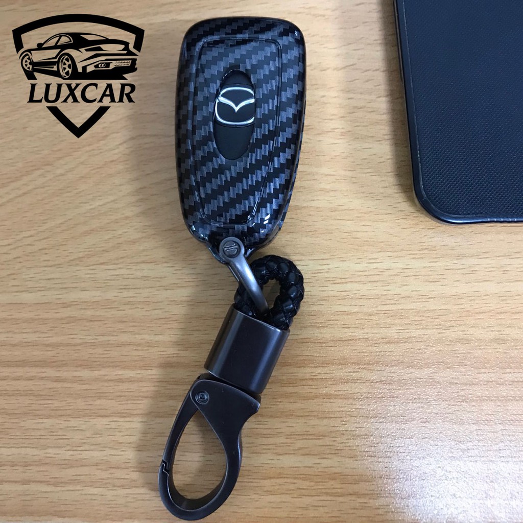 Ốp khóa ô tô LUXCAR CARBON FORD có chìa + BT50 (XLS, XLT, MAZDA BT50) cao cấp