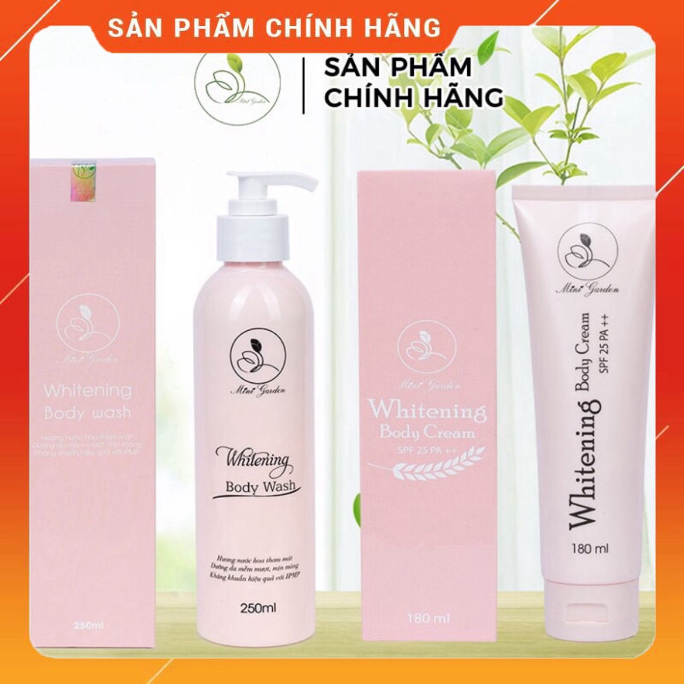 Combo Sữa tắm men bia Minigarden 250ml & Kem Body Men Bia MiniGarden 180ml